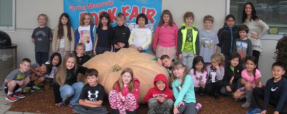 Giant Pumpkin at Spring Mountain Elementary School